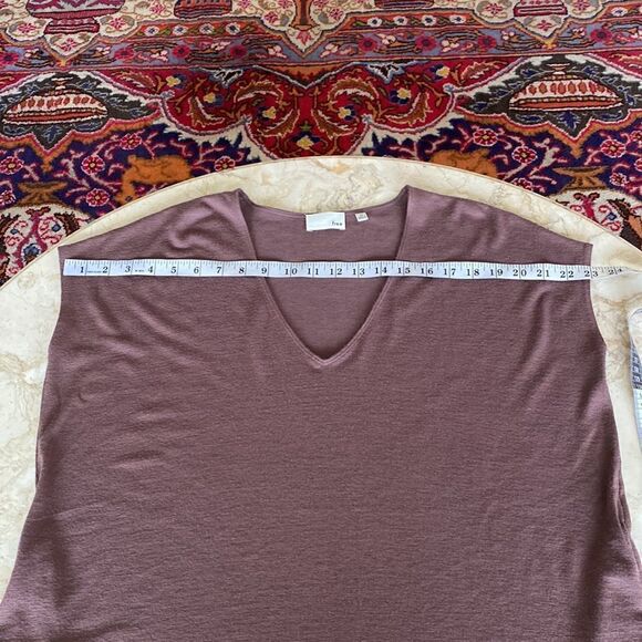 Wilfred Free Marcoux Brown V-Neck Oversized Mini Dress - Picture 12 of 14